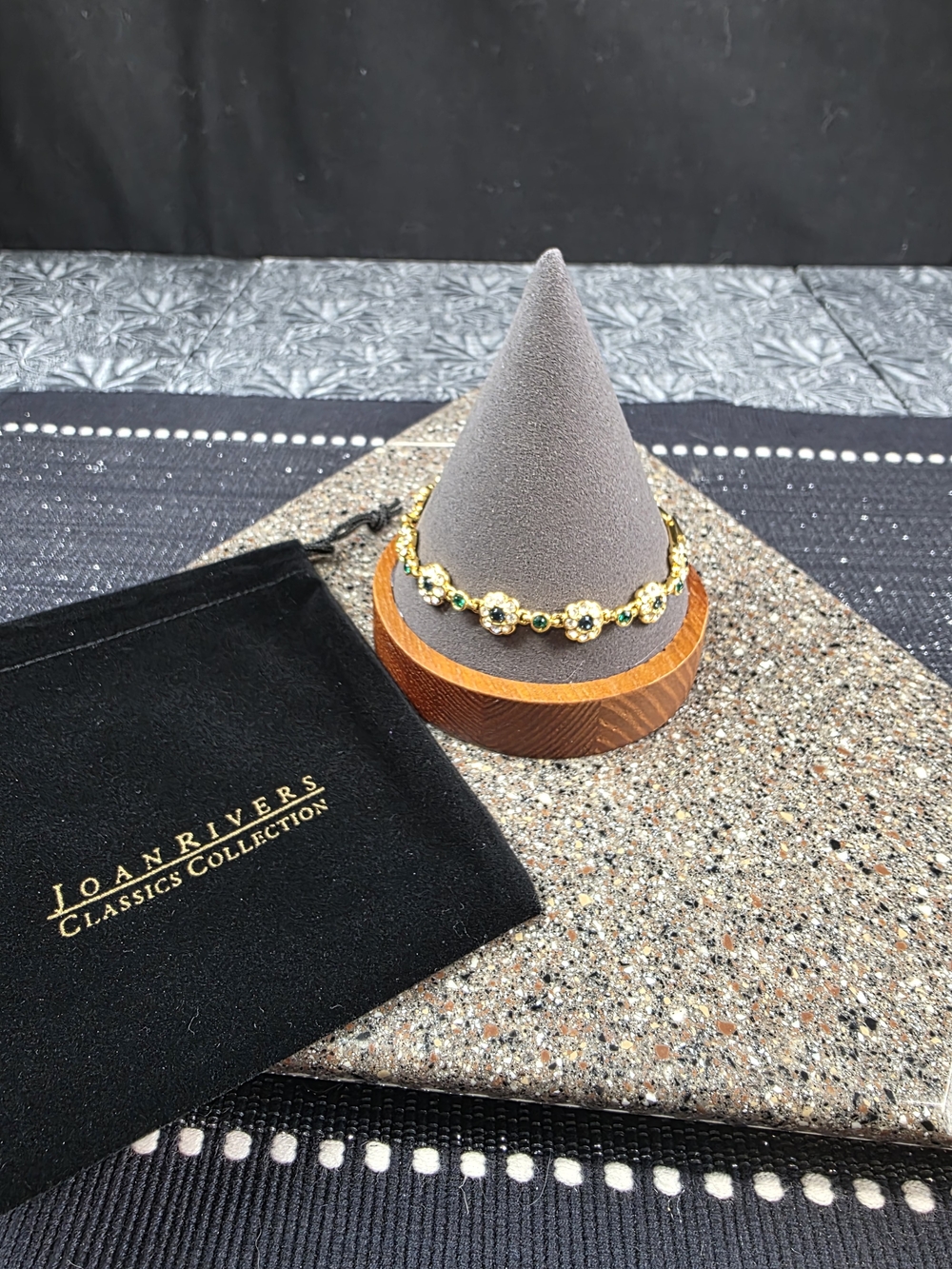 Joan Rivers Gold Tone Flower Link Braclet